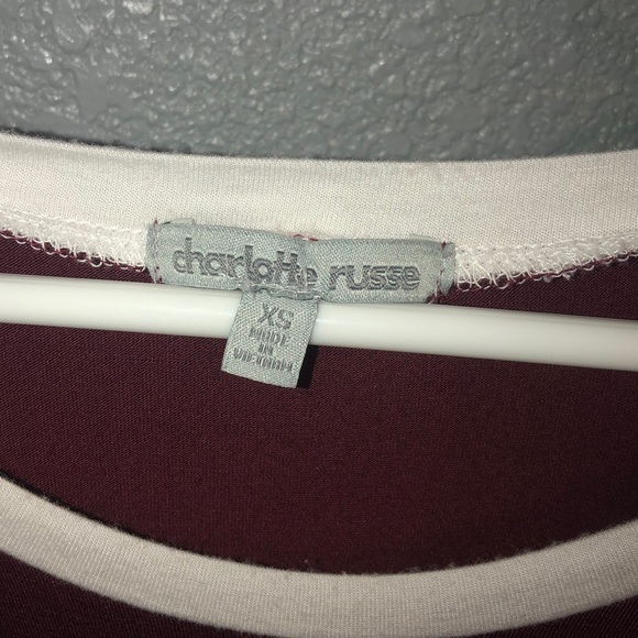 Maroon Tee with Knot - Picture 2 of 3